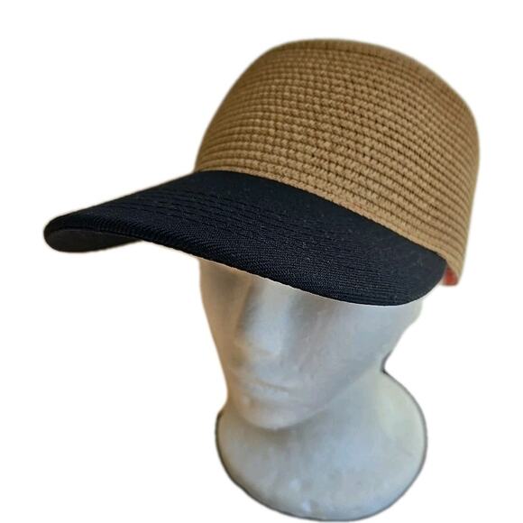 Surell Women Paper/Straw Baseball Cap New With Tags Black Visor - Picture 1 of 7